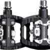 ROCKBROS Pedais de Mountain Bike Pedais MTB, Pedal plano alargado de nylon com pregos antiderrapantes, pedal sem clipe de rolamento selado compatível com SPD, universal 9/40.6 cm para bicicleta de