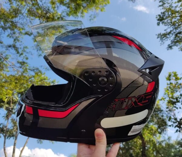 716dUm421xL._AC_SL1200_.jpg Capacete Moto Mixs Gladiator Delta Articulado Escamoteável Robocop Motociclista Motoqueiro
