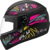 Fly Capacete Fechado Moto F-9 HG Fiesta Preto Fosco/Color 56