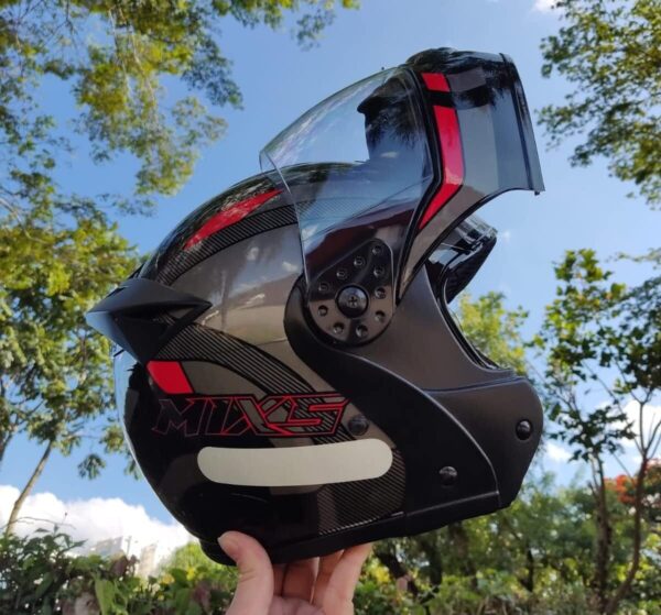 71CQQzqXidL._AC_SL1200_.jpg Capacete Moto Mixs Gladiator Delta Articulado Escamoteável Robocop Motociclista Motoqueiro