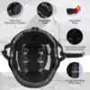 71FsOA1XjhL._AC_SL1500_.jpg BURSUN Capacete De Bicicleta E Skate Para Crianças 5 A 8 Anos, Jovens Adultos 14 16 Scooter Multiesportiva Ajustável, Bicicleta, Patins, Patins Em Linha, Hoverboard, Longboard, 3 Tamanhos