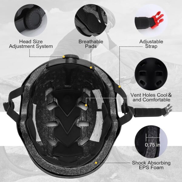 71FsOA1XjhL._AC_SL1500_.jpg BURSUN Capacete De Bicicleta E Skate Para Crianças 5 A 8 Anos, Jovens Adultos 14 16 Scooter Multiesportiva Ajustável, Bicicleta, Patins, Patins Em Linha, Hoverboard, Longboard, 3 Tamanhos