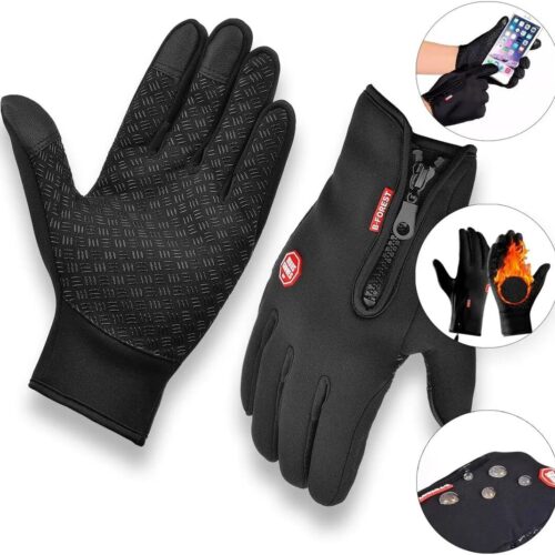 Luva de Moto com Toque na Tela Par Térmico e Antiderrapante para Inverno Motoqueiro Motoboy e Ciclismo Aniversário Festa de Ano Novo Presente Neve e Viagens