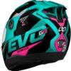 71M2spmCEBL._AC_SL1200_.jpg CAPACETE FECHADO PRO TORK EVOLUTION 788 G8 EVO FOSCO VERDE TURQUESA - PINK TAM. 58