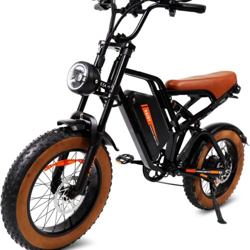 BEMMY Bicicleta Elétrica para Adultos 1000W(Pico de 1500W), Pneu Largo de 20x4”,Bicicleta Elétrica de Motocicleta de 7 Velocidades, Bateria de 48V 20.3A. A única Loja Autorizada "Bemmy-BR".