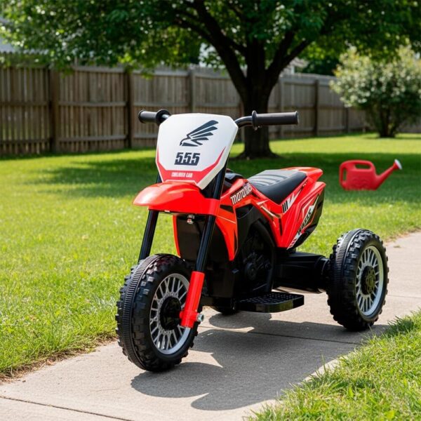 Mini Moto Elétrica Infantil CM-SHJ7011 6V Vermelha com Bateria Recarregável, 1 Motor, Plástico Resistente, para Diversão e Aventura das Crianças - Veículo El3tr1c0 para Pequenos Pilotos