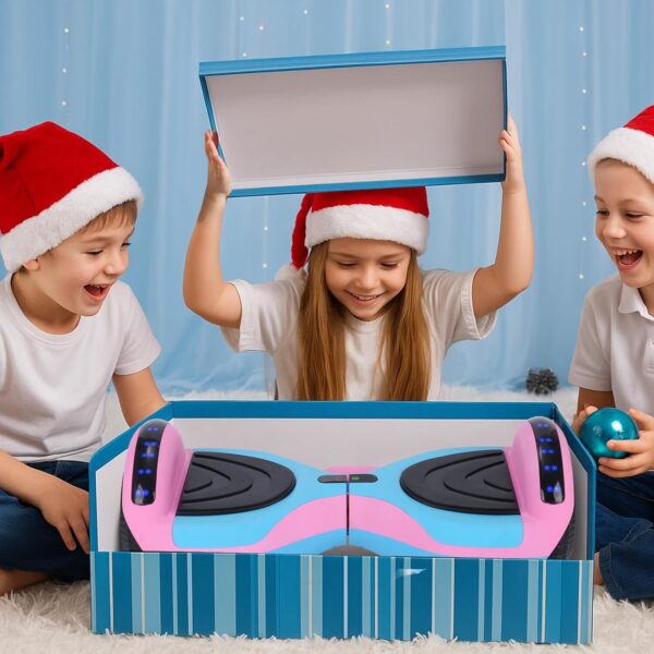 71QBDulsWL._AC_SL1500_.jpg Hoverboard Elétrico com Luzes LED, 6.5 Polegadas – Skate para Crianças e Adultos