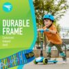 71QJWZ-UgdL._AC_SL1080_.jpg Flybar Aero 3 Wheel Kick Scooter para crianças - Kick Scooter, Step Brake, Altura Ajustável e Inclinar para dirigir - para meninos e meninas de 3 a 12 anos (LED Blue Streak)