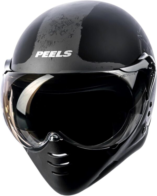 71QxG6PzKLL._AC_SL1500_.jpg Peels Capacete Aberto Moto com Queixeira Removível F-21 North Preto Fosco/Grafite 58