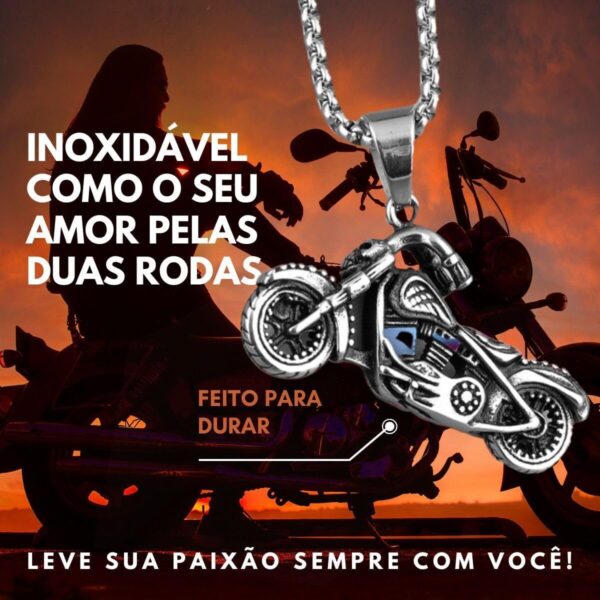 71Wd553mRmL._AC_SL1200_.jpg Colar Masculino Motociclista em Aço Inox com Pingente "Chopper Fantasma" – Estilo Biker, Resistência e Atitude – Acompanha Bolsa de Veludo