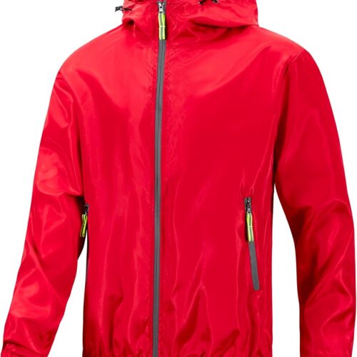 71c3k1U0NeL._AC_SL1500_.jpg Jaqueta masculina refletiva para ciclismo corta-vento moda corrida viagem esportes casacos com capuz vermelho XGG