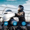 71carjwMZUL._AC_SL1500_.jpg EJEAS Fone de ouvido Vnetphone V6 Bluetooth para motocicleta, 2 motociclistas intercom Bluetooth 5.1 sistema de comunicação com chamadas de mãos livres e redução de ruído para motociclismo, esqui e escalada (pacote com 2)
