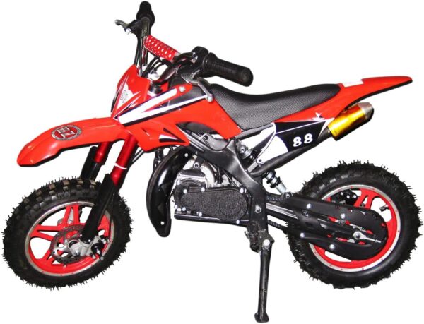 71g9urJ8gUL._AC_SL1500_.jpg Mini Moto Cross Trilha 49cc PARTIDA ELÉTRICA BZ Vermelha Gasolina com Óleo 2 Tempos BARZI MOTORS