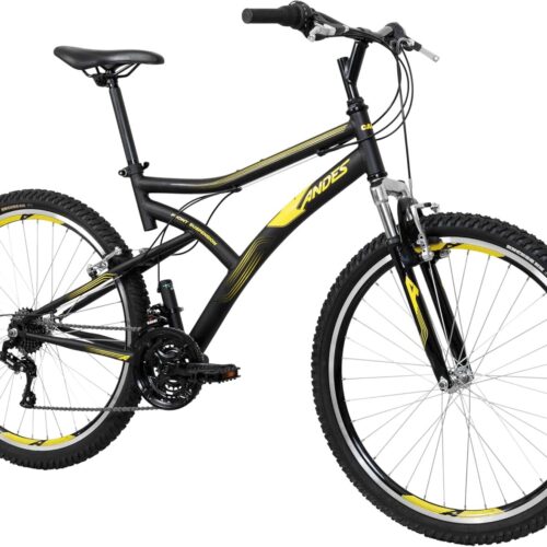 Caloi Bicicleta Andes, Aro 26, Câmbio 21 Velocidades, Preta