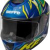 71l1Ojqud9L._AC_SL1500_.jpg Bieffe Capacete Moto Fechado B-12 KF Azul Metalico/Verde 58 com Viseira Color e Cristal