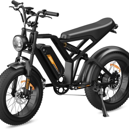 BEMMY Bicicleta Elétrica para Adultos, Pneu Largo de 20x4”, 750W(Pico de 1000W), Bicicleta Elétrica de Motocicleta de 7 Velocidades, Bateria de 48V (Preto). A única Loja Autorizada "Bemmy-BR"