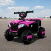 Mini Quadriciclo Elétrico Infantil Bateria 6V com Luz e Som Rosa