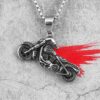 810fclkuLOL._AC_SL1080_.jpg Colar Masculino Motociclista em Aço Inox com Pingente "Chopper Fantasma" – Estilo Biker, Resistência e Atitude – Acompanha Bolsa de Veludo