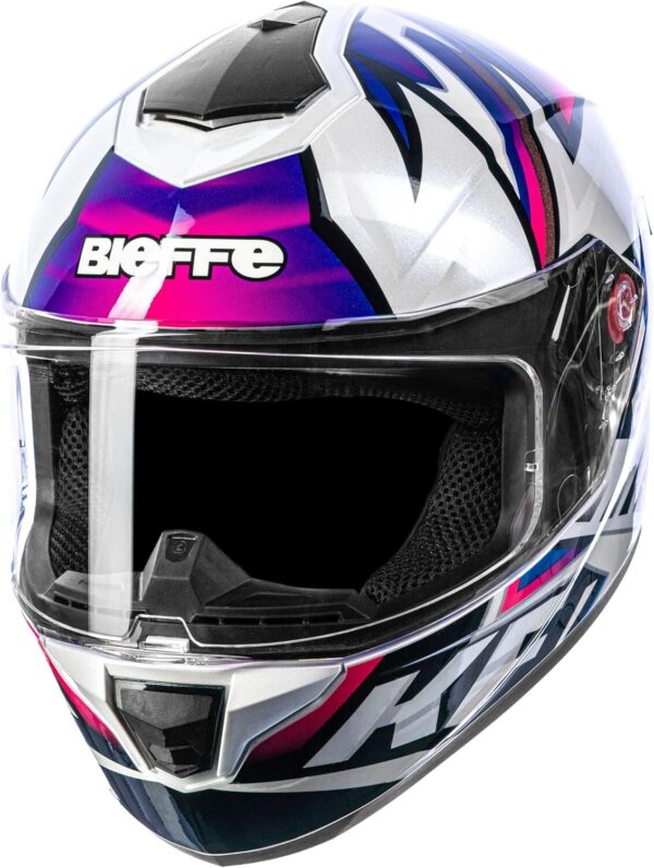 813xy1KCU4L._AC_SL1500_.jpg Capacete Bieffe B12 Kf Branco + Viseira Espelhada Aerofolio