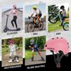 814CPgVX2kL._AC_SL1500_.jpg BURSUN Capacete De Bicicleta E Skate Para Crianças 5 A 8 Anos, Jovens Adultos 14 16 Scooter Multiesportiva Ajustável, Bicicleta, Patins, Patins Em Linha, Hoverboard, Longboard, 3 Tamanhos