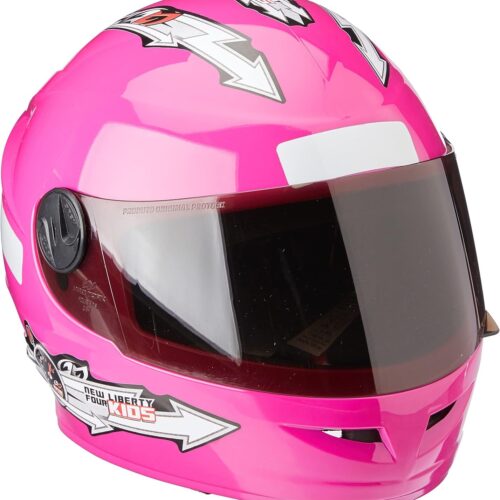81BS7bgalLL._AC_SL1500_.jpg CAPACETE FECHADO PRO TORK LIBERTY FOR KIDS SOLID ROSA TAM. 54 VIS. FUMÊ