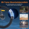 MileTrail1 26" - Bicicleta elétrica para adultos com sensor de torque e freios hidráulicos, alcance de 100 km, bateria removível de 36V 13Ah, velocidade de 25 km por hora