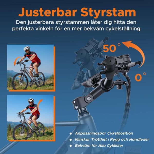 MileTrail1 26" - Bicicleta elétrica para adultos com sensor de torque e freios hidráulicos, alcance de 100 km, bateria removível de 36V 13Ah, velocidade de 25 km por hora
