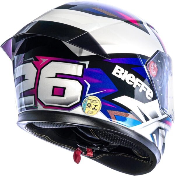 81mHQeNzxwL._AC_SL1500_.jpg Capacete Bieffe B12 Kf Branco + Viseira Espelhada Aerofolio