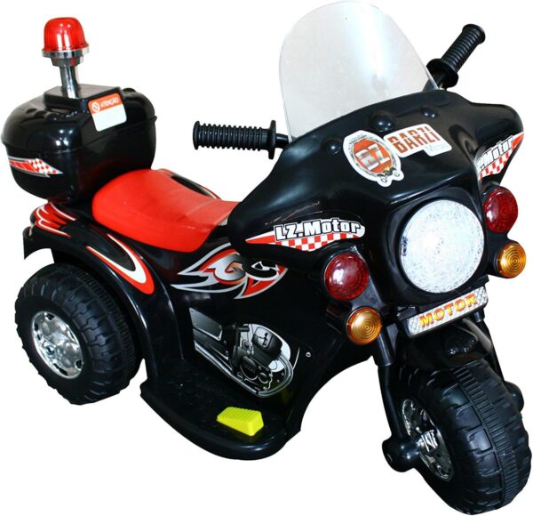 81zEQYaWdFL._AC_SL1500_.jpg Mini Moto Elétrica Infantil Triciclo Elétrico BZ Cycle Preto com Músicas e Luzes BARZI MOTORS