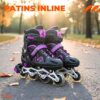 Patins Roller Ajustável Inline 4 Rodas Adulto Rodinha Led