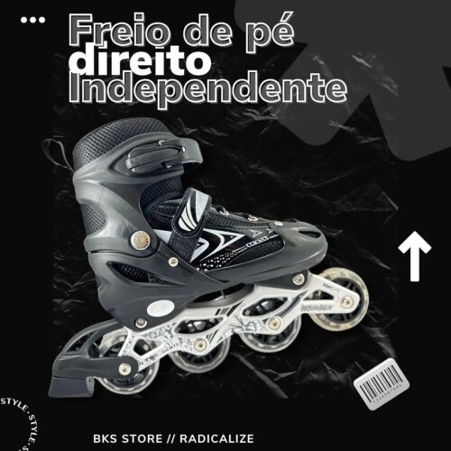 Patins Roller Inline 4 Rodas Skates Ajustavél com Rodas Iluminadas Jovens e Adultos, Para iniciantes, Adequado para uso Interno e Externo