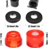 Bushings de Skateboard Kit Reconstrução Truck Longboard com Arruelas Cups Pivot para 2 Trucks