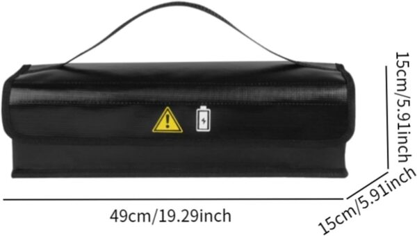 Tachiuwa Bolsa para bateria de bicicleta elétrica com alça à prova de fogo Lipo Safe Tote Bag Protector