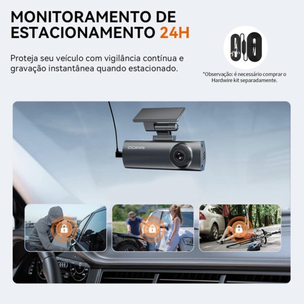1767768616_61AO8DYfWL._AC_SL1200_.jpg DDPAI N1 Dual Câmera Veicular Frontal Traseira 1296P+1080P, Dachcam com WiFi, Câmera para Carro com Visão Noturna, Aplicativo, Supercapacitor, Gravação em Loops, Estacionamento 24H (N1+256G Cartão SD)