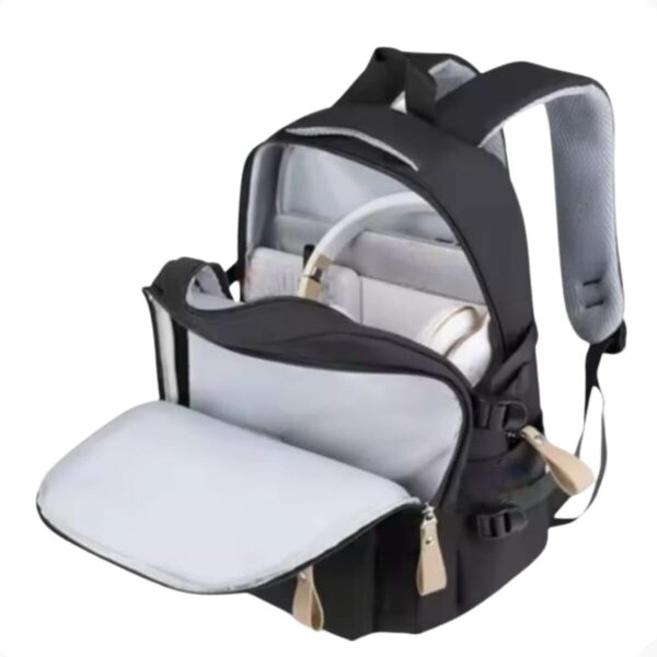 1767818111_51TIwISGmmL._AC_SL1200_.jpg Mochila Masculina Feminina Notebook Viagem Trabalho Escola Escolar Preta Grande Impermeável Reforçada Resistente Passeio Casual