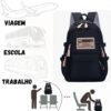 1767818114_61ez1BzyTPL._AC_SL1200_.jpg Mochila Masculina Feminina Notebook Viagem Trabalho Escola Escolar Preta Grande Impermeável Reforçada Resistente Passeio Casual