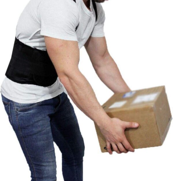 Cinta Lombar Ergonomica Proteção Para Coluna Ideal Para Carregar Peso Transporte de Cargas Treinos Pesados Levantar Peso Postura Correta Estoquistas (M)