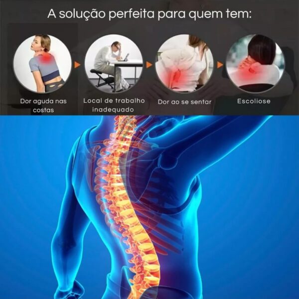 1767932019_615QyPFMnL._SL1080_.jpg Colete Corretor de Postura Ortopédico Ajustável Postufit – Cinta Lombar e Cervical para Coluna, Alívio de Dores nas Costas, Melhora a Postura e o Sono, Produto - Velcro/unisex (Médio)