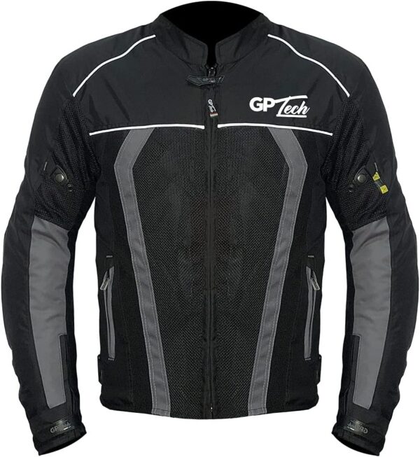 1768085381_61geU5MUmL._AC_SL1000_.jpg Jaqueta GP Tech Summer 2 Preta-Cinza unissex c/proteção 6G-5XL