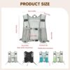 Mochila de hidratação para corrida, colete com reservatório de água, mochila leve para homens e mulheres, ideal para caminhadas, ciclismo, jogging e