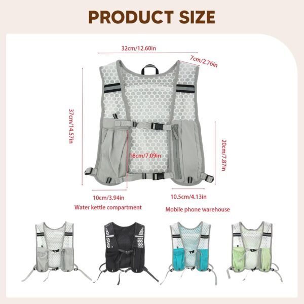 Mochila de hidratação para corrida, colete com reservatório de água, mochila leve para homens e mulheres, ideal para caminhadas, ciclismo, jogging e