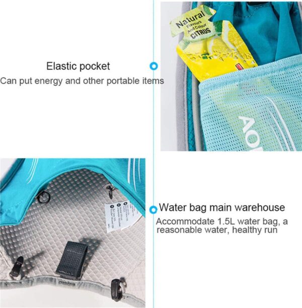Mochila Leve de 5L para Corrida, Esportes Ao Ar Livre, Trilha, Corrida, Maratona, Caminhada, Bolsa de Fitness, Pacote de Colete de Hidratação (Vermelho Rosa + Bexiga de Água de 1,5L)