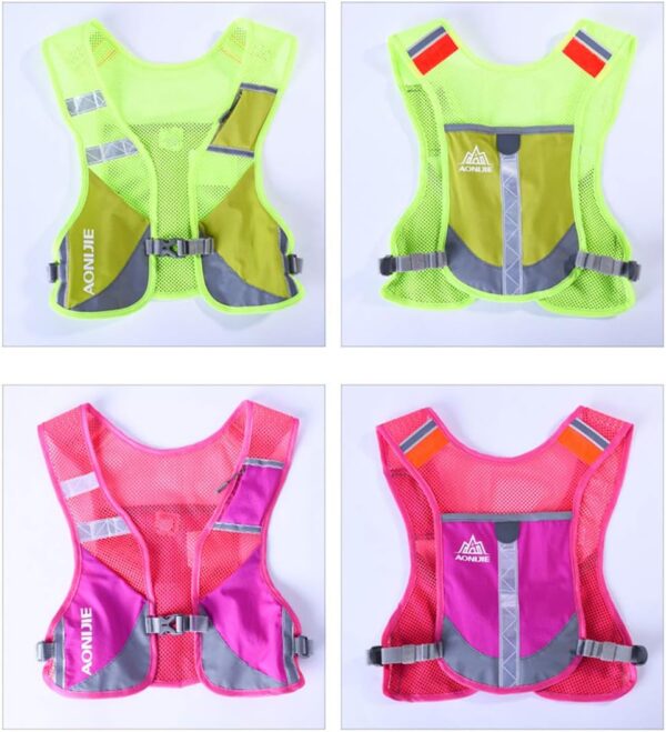 1768136751_61qeNoFOjZL._AC_SL1073_.jpg Homens Mulheres Ultraleve Corrida Colete Pacote Reflexivo Respirável Hidratação Mochila para Caminhadas Camping Maratona Ciclismo Corrida (Azul - com 2 pcs 250ml Garrafas)