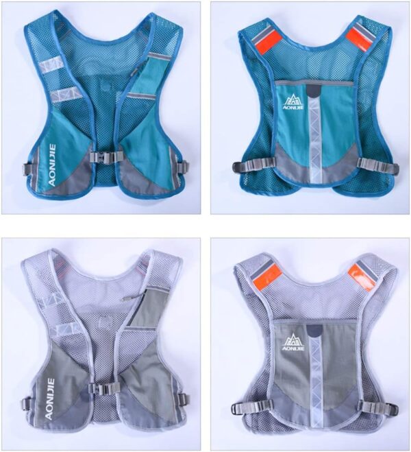 1768136752_61sLaODunML._AC_SL1084_.jpg Homens Mulheres Ultraleve Corrida Colete Pacote Reflexivo Respirável Hidratação Mochila para Caminhadas Camping Maratona Ciclismo Corrida (Azul - com 2 pcs 250ml Garrafas)