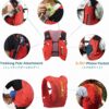 TRIWONDER Mochila De Hidratação Para Corrida, 12L, Colete Trilha, Esportiva Ao Ar Livre, Água Maratona, Ciclismo, Caminhada (【12L】 Azul E Preto - Com 2 Garrafas Macias, M/G 35,4-40,2")
