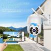 KIT 3 Câmeras de Segurança Domo WiFi PTZ externa, Câmera IP sem fio com visão de 360°, Visão noturna colorida, Áudio bidirecional, Detecção de movimento, Alerta de atividade - BELLA NET