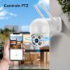 Câmera de Segurança IP Dome 2MP Full HD 1080p, Visão Noturna Colorida, Detecção e Rastreamento Humano, Gravação na Nuvem ou Local, Resistente à Intempéries IP66
