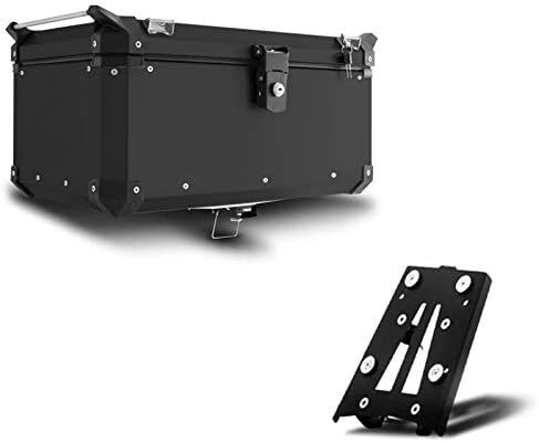 31ciUREOqSL._AC_.jpg Baú Alumínio Traseiro Top Case Roncar 56 Litros + Base De Fixação Suzuki Dl 650 V-Strom 2014 Até 2016 Alumínio Preto