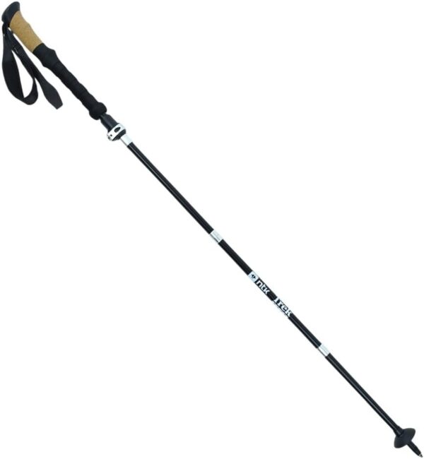 NTK, Bastão de Caminhada TREK RACE Alumínio 7075 135cm Trilhas e Aventuras, Preto