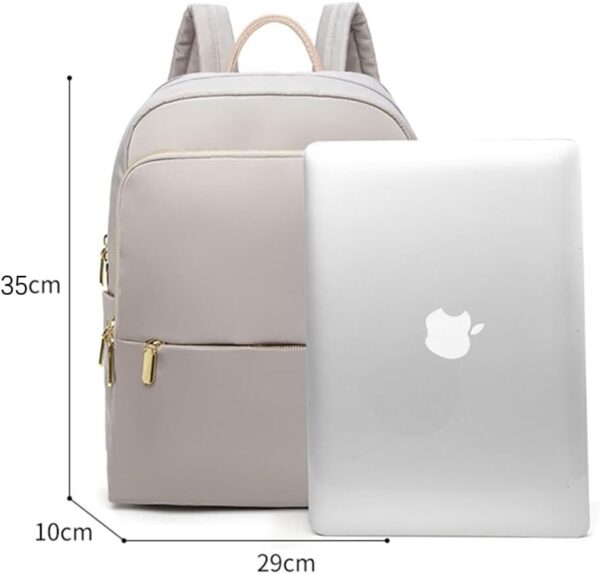 Mochila Feminina de Nylon Impermeável, Compartimento para Notebook de 14 polegadas, Ideal para Comutar, ir à Escola e Uso Casual